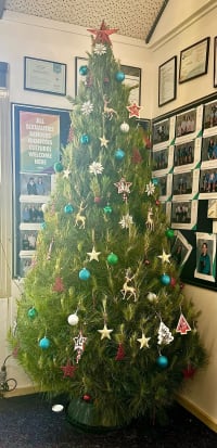 Christmas tree at Cornish College, given by Evergreen Christmas Trees